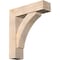 Ekena Millwork Thorton Block Smooth Bracket w/ Offset Brace, Douglas Fir, 7 1/2"W x 28"D x 32"H BKT0806X28X32THR05SDF - alternate 1